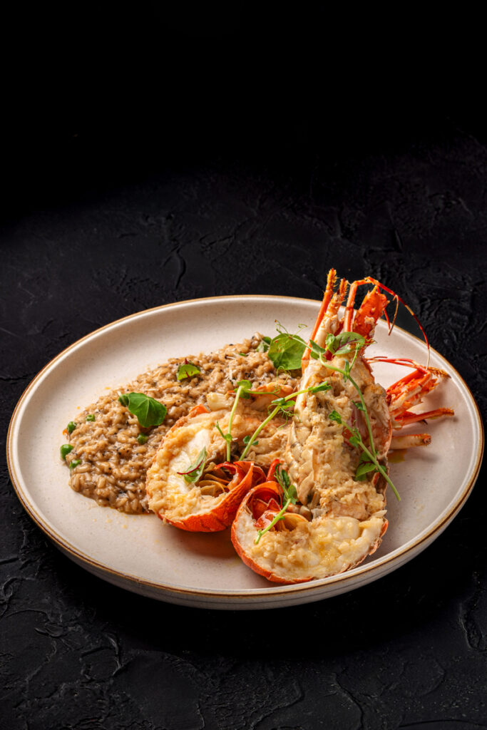 POACHED LOBSTER ON TRUFFLED RISOTTO