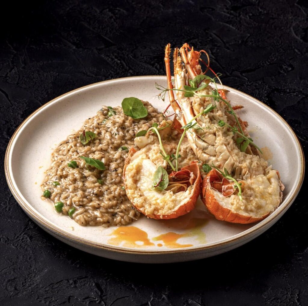 Poached Lobster on Truffled Risotto