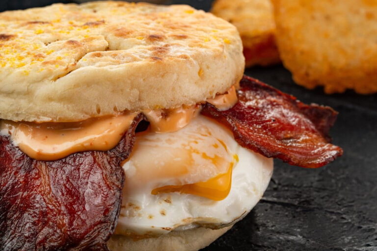 Kilo Egg Muffin with Chicken breakfast sandwich at Kilo Seminyak