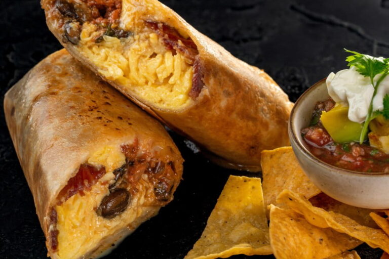 Kilo's Breakfast Burrito hearty morning meal at Kilo Seminyak Bali