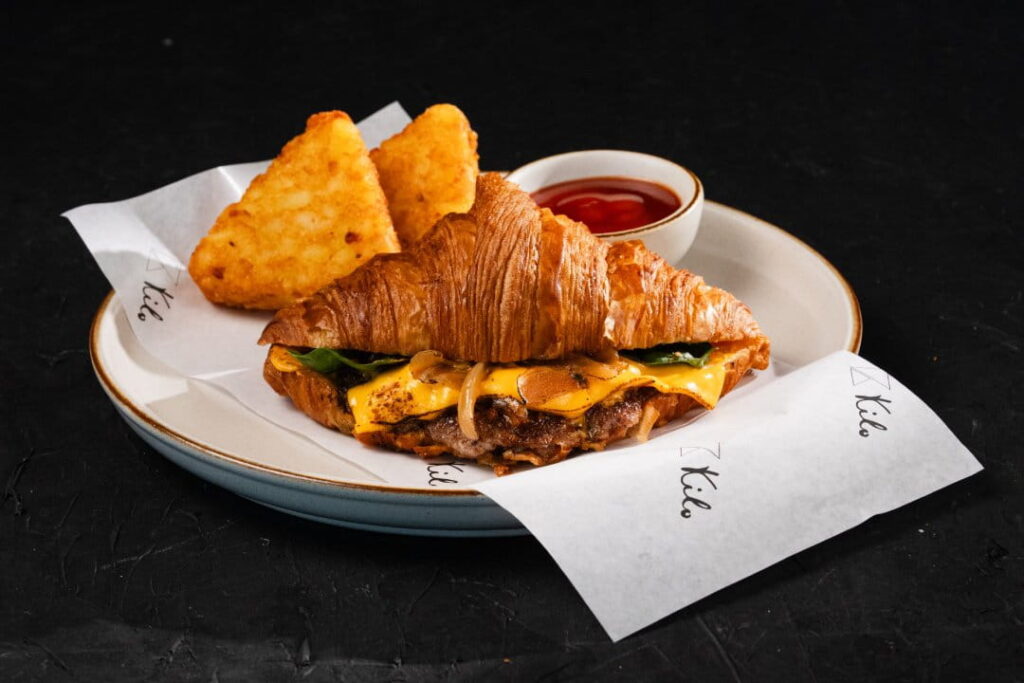 Breakfast Croissant Burger
