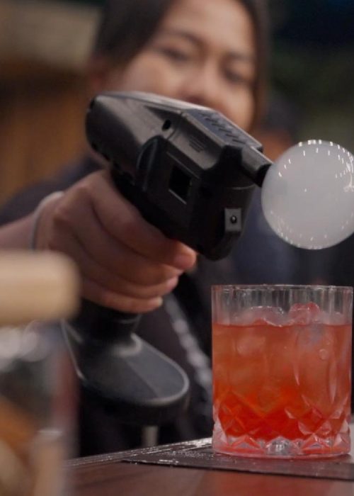 Cocktail preparation at the bar during an event