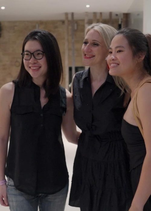 Guests posing together during an event at Kendra Art Space