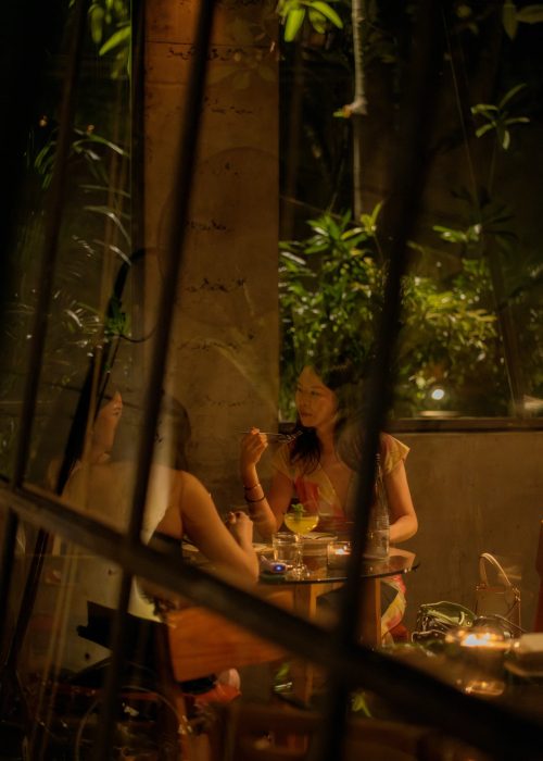 Evening outdoor dining area at Kilo Kitchen Bali, Seminyak Bali restaurant