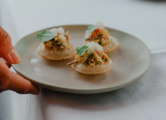 Canape appetiser paired with Screwzudriver at Kilo Kitchen Bali Due Course event